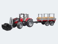 Bruder - Massey Ferguson 7480 Frontlader + Hänger...