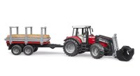 Bruder - Massey Ferguson 7480 Frontlader + Hänger 41cm - 02046