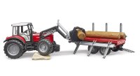 Bruder - Massey Ferguson 7480 Frontlader + Hänger 41cm - 02046