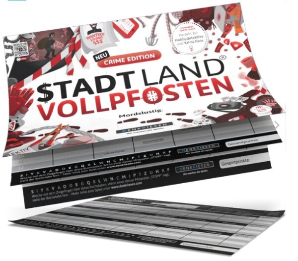 DENKRIESEN - STADT LAND VOLLPFOSTEN® - CRIME EDITION - "Mordslustig." - A4
