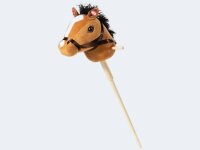 Steckenpferd braun mit Ton 75cm(Stecken abnehmbar)