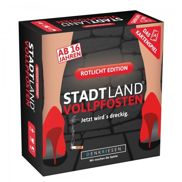DENKRIESEN - STADT LAND VOLLPFOSTEN® – Das Kartenspiel – ROTLICHT EDITION "Jetzt wirds dreckig."