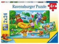 Puzzle - Familie Bär geht campen - 2 x 24 Teile Puzzles