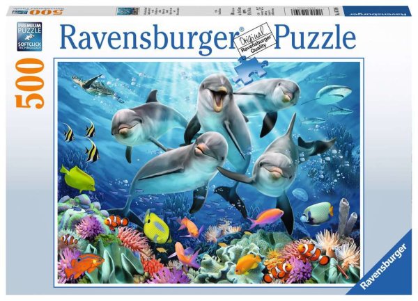 Puzzle - Delfine im Korallenriff - 500 Teile Puzzles