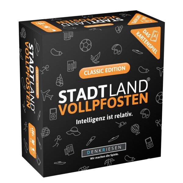 DENKRIESEN - STADT LAND VOLLPFOSTEN® – Das Kartenspiel – CLASSIC EDITION "Intelligenz ist relativ"