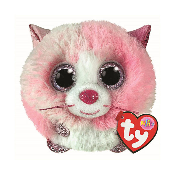Ty Puffies Tia Pink Cat