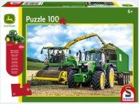 Puzzle - John Deere Traktor 6195M und Feldhäcksler...