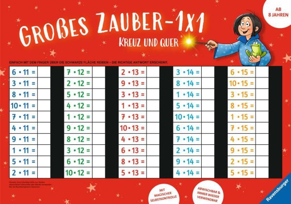 Zaubertafel: Großes Zauber-1x1: Kreuz und quer