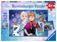 Puzzle - Frozen - Nordlichter - 2 x 24 Teile Puzzles