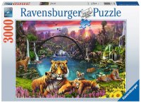 Puzzle - Tiger in paradiesischer Lagune - 3000 Teile Puzzles