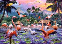 Pinke Flamingos - Ravensburger - Puzzle für Erwachsene
