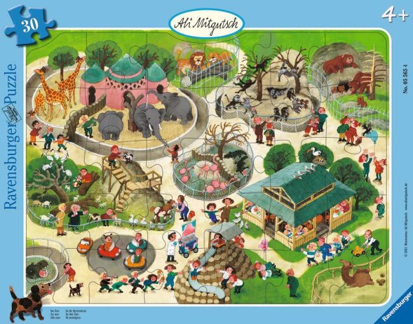 Puzzle - Ali Mitgutsch: Im Zoo - 30-48 Teile Rahmenpuzzles