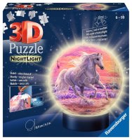 Nachtlicht Pferde am Strand - Ravensburger - 3D Puzzle: 3D Ball beleuchtet