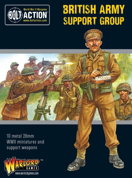 Bolt Action - British Army Support Group (HQ, Mortar & MMG)