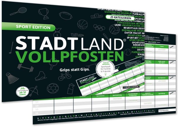 DENKRIESEN - STADT LAND VOLLPFOSTEN® - SPORT EDITION "Grips statt Gips." - A4