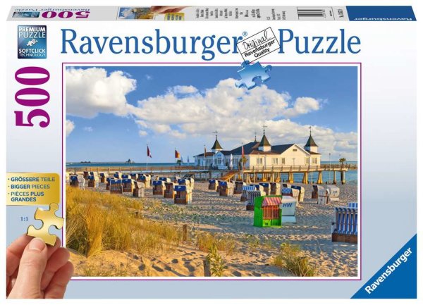 Puzzle - Strandkörbe in Ahlbeck - 300/500 Teile Gold Edition