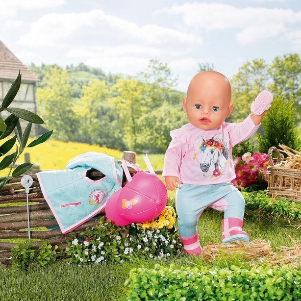 BABY Born Reisoutfit – Jurk, T-shirt, Tule Rok, Muts, Schoenen, Paspoort En Koffer Voor Poppen Van 43 Cm, Van Zapf Creation