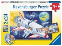 Puzzle - Reise durch den Weltraum - 2 x 24 Teile Puzzles