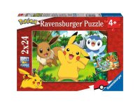Puzzle - Pikachu und seine Freunde - 2 x 24 Teile Puzzles