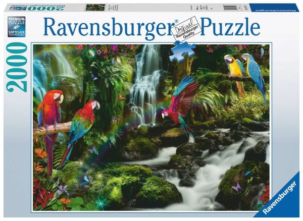 Puzzle - Bunte Papageien im Dschungel - 2000 Teile Puzzles