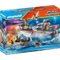 Playmobil - Seenot Löscheinsatz mit Rettungskreuze -...