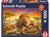 Puzzle - Kuschelnde Löwenfamilie __1000
