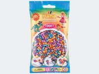 Hama 1000 Perlen gestreift 3-fach gelb/blau/violet