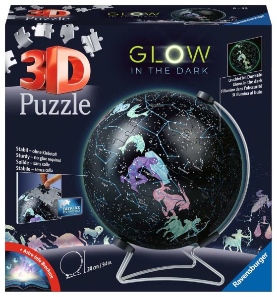 Puzzle-Ball Starglobe Glow-in-the-Dark - Ravensburger - 3D Puzzle: 3D Ball beleuchtet