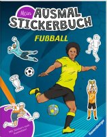 Mein Ausmalstickerbuch: Fußball