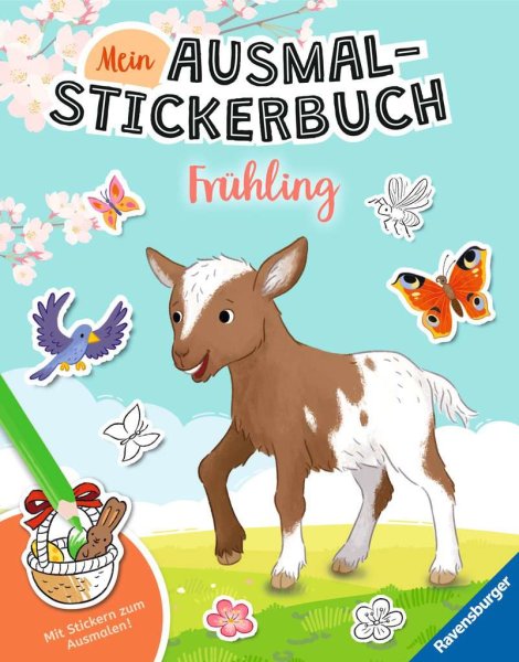 Mein Ausmalstickerbuch: Frühling