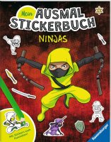 Mein Ausmalstickerbuch: Ninjas