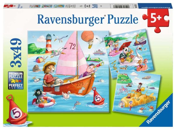 Puzzle - Auf dem Wasser - 3 X 49 Teile Puzzles