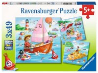 Puzzle - Auf dem Wasser - 3 X 49 Teile Puzzles