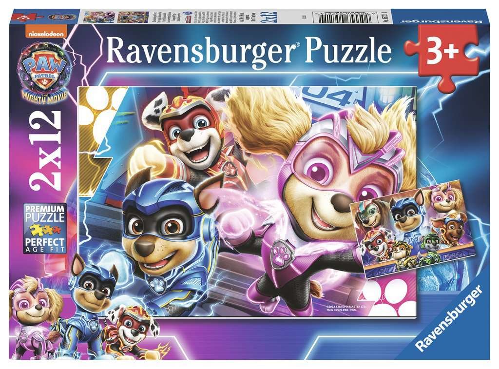Puzzle - PAW Patrol: The Mighty Movie - 2 x 12 Teile Puzzles, 12,99