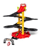 Rennbahn-Turm mit zwei Rennwagen