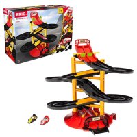 Rennbahn-Turm mit zwei Rennwagen