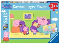 Puzzle - Zuhause bei Peppa - 2 x 12 Teile Puzzles
