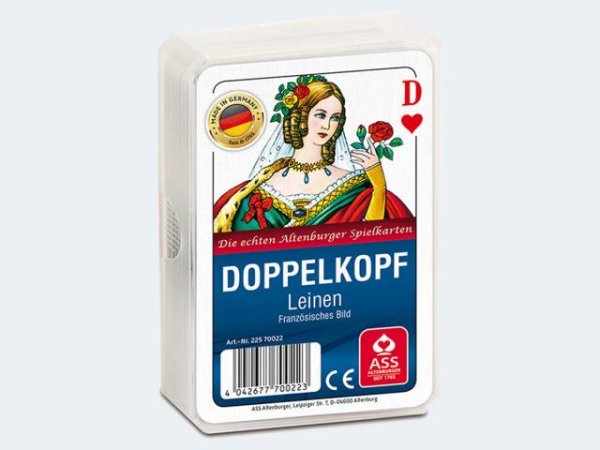 Doppelkopf, französisches Bild in Leinenprägung