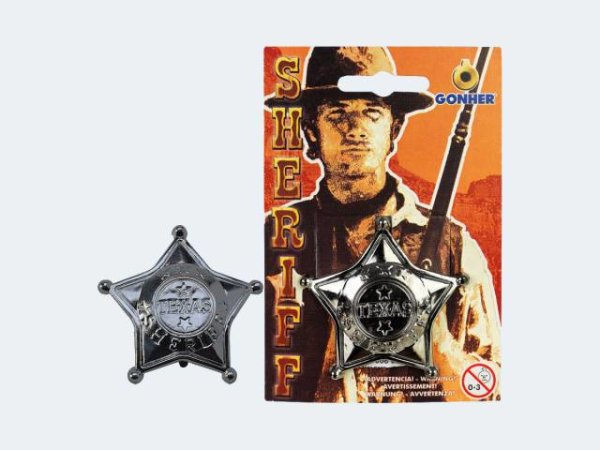 Sheriff Stern 6cm silber Blk