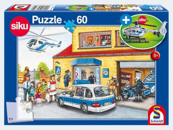 Puzzle - Polizeihubschrauber, 60 Teile, mit Add-on (Polizeihubschrauber)