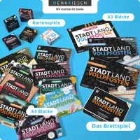DENKRIESEN - STADT LAND VOLLPFOSTEN® – Das Kartenspiel – PARTY EDITION "Jetzt gehts rund."