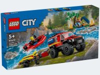 LEGO City Feuerwehrgeländewagen mit Rettungsboot -...