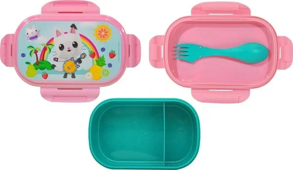 Gabbys Dollhouse Lunchbox Brotdose mit Teiler und Besteck