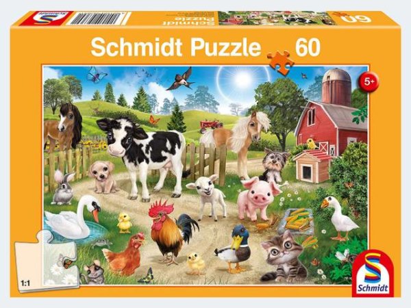 Puzzle - Animal Club, Bauernhoftiere60