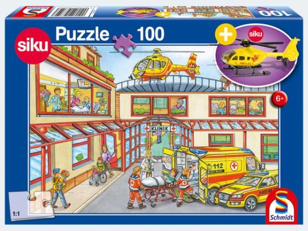 Puzzle - Rettungshubschrauber, 100 Teile, mit Add-on (Rettungshubschrauber)