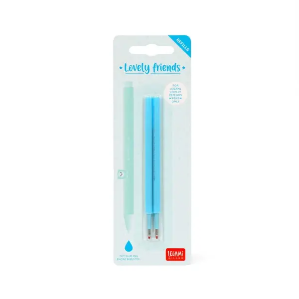 2 PCS LOVELY FRIENDS REFILL - 0,5 MM - SKY BLUE INK