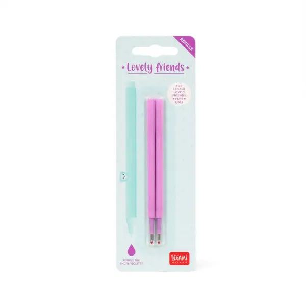 2 PCS LOVELY FRIENDS REFILL - 0,5 MM - PURPLE INK