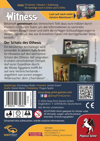 Witness – Der Schatz des Othesis