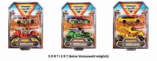 Monster Jam - Monster Jam Truck & Racecar 2-Pack