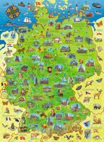 Puzzle - Bunte Deutschlandkarte - 200 Teile XXL Puzzles
